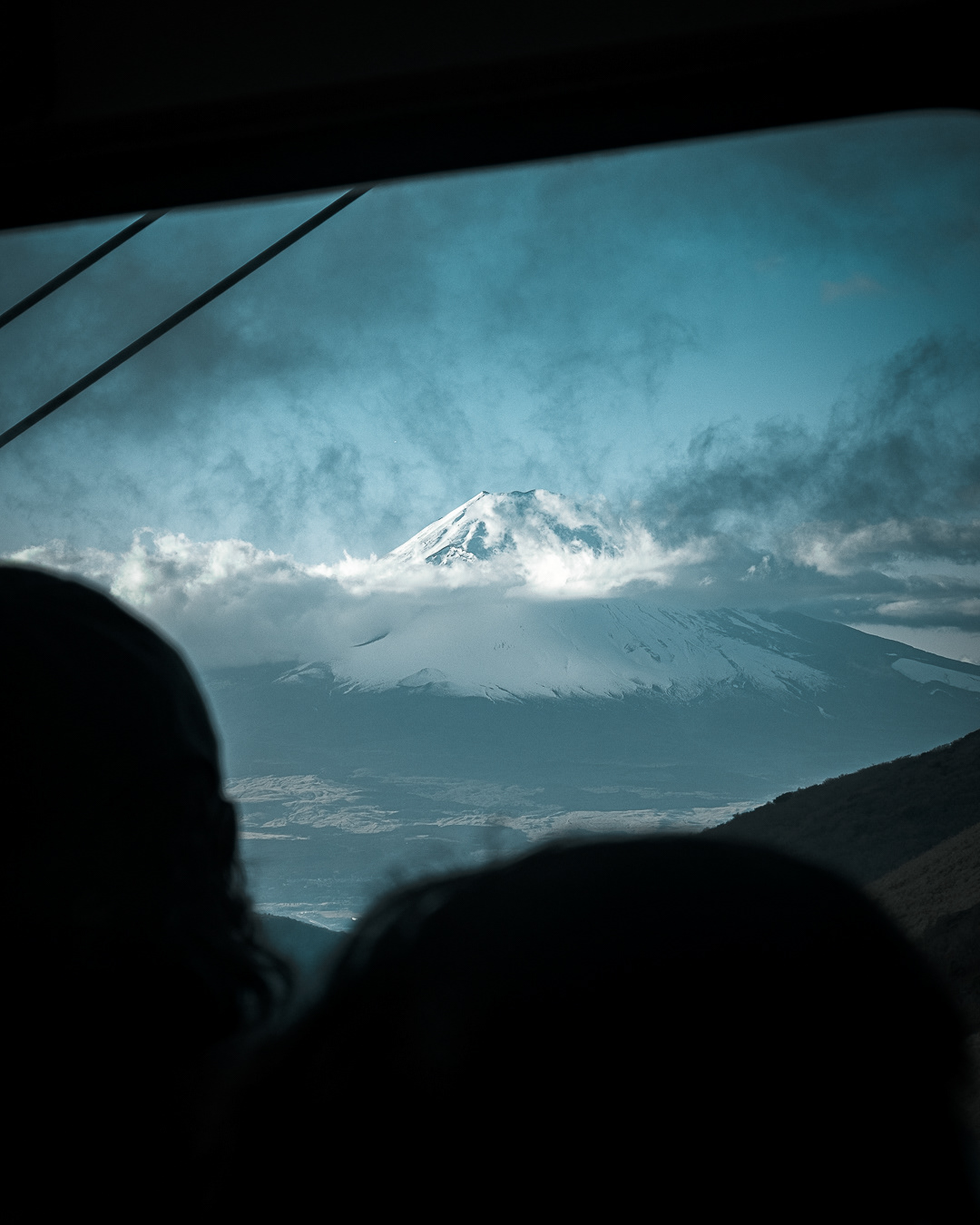 Mt Fuji through a cable car