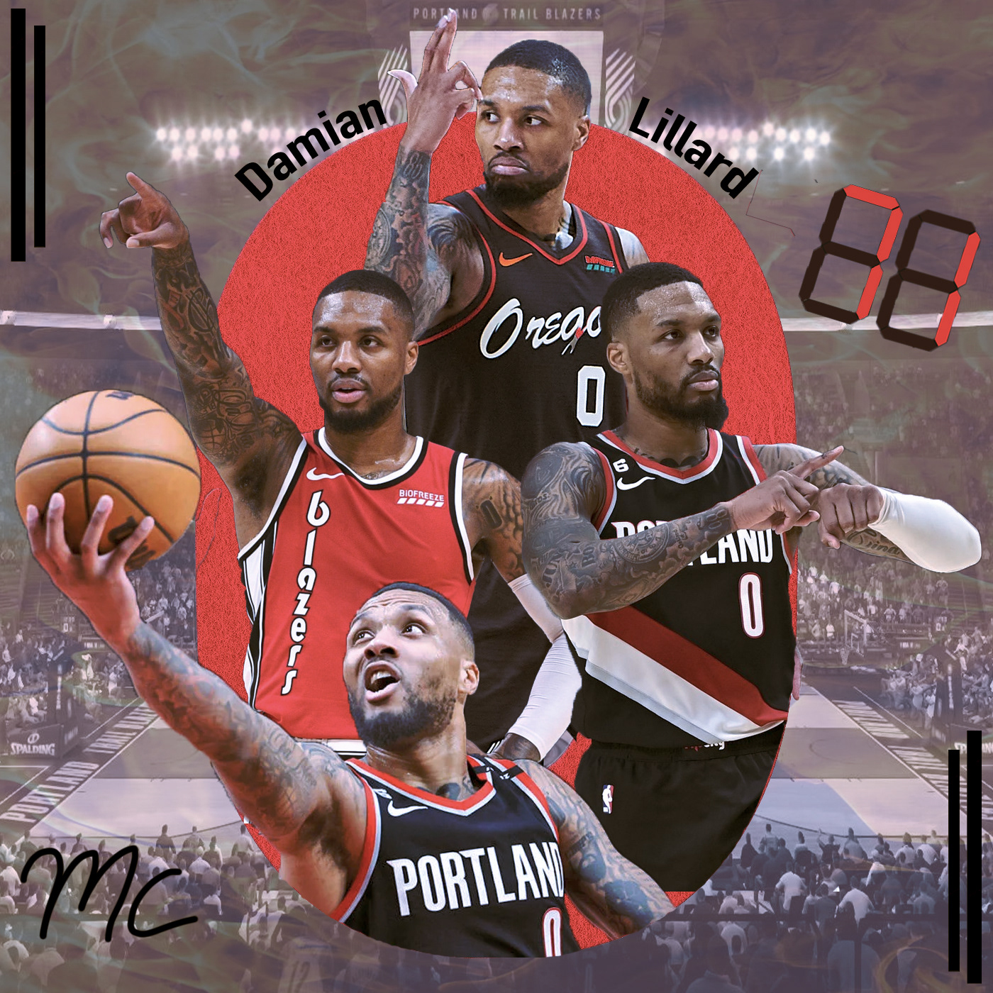 Damian Lillard Collage Design