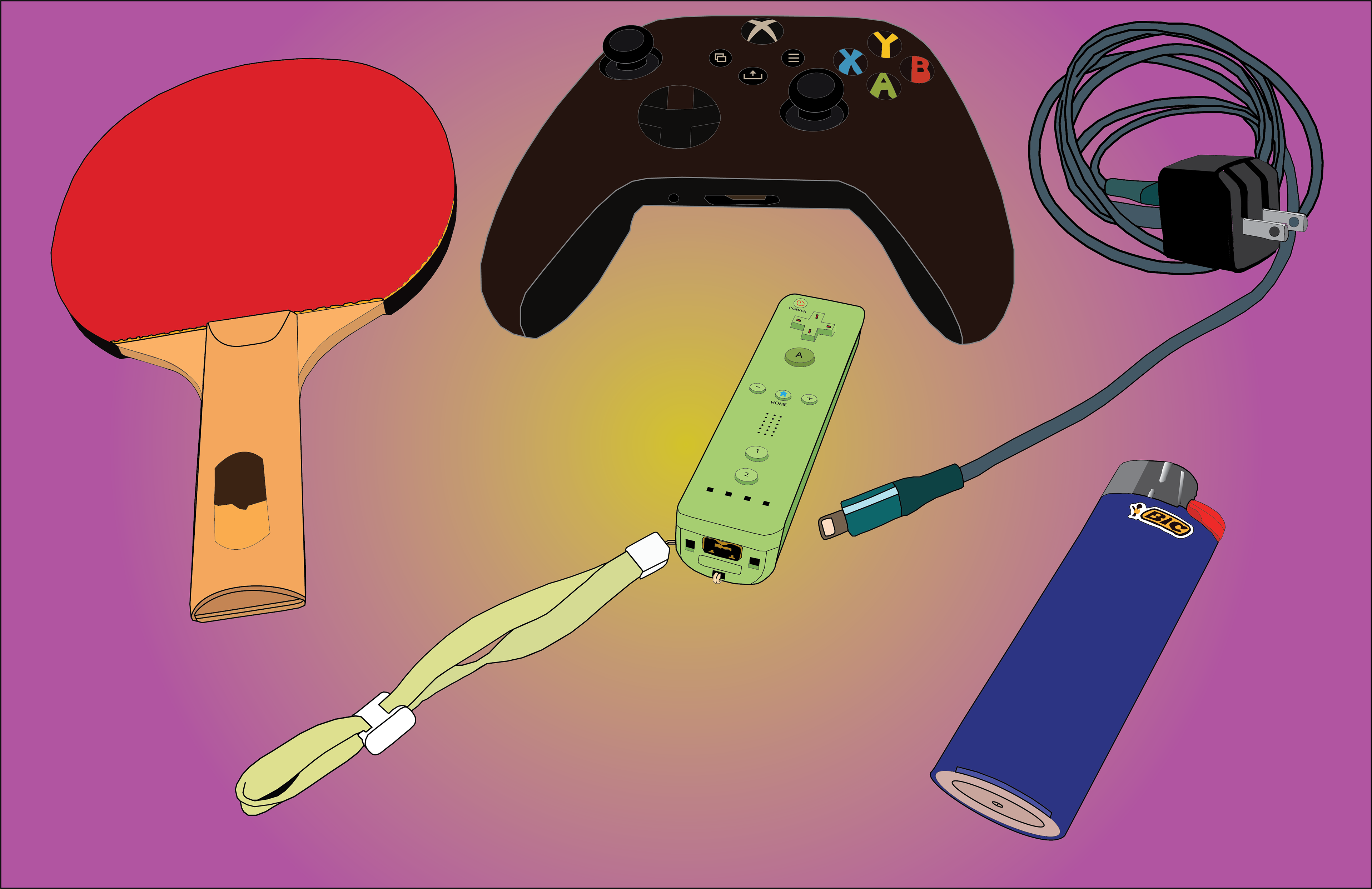 Household Items Digital Drawing