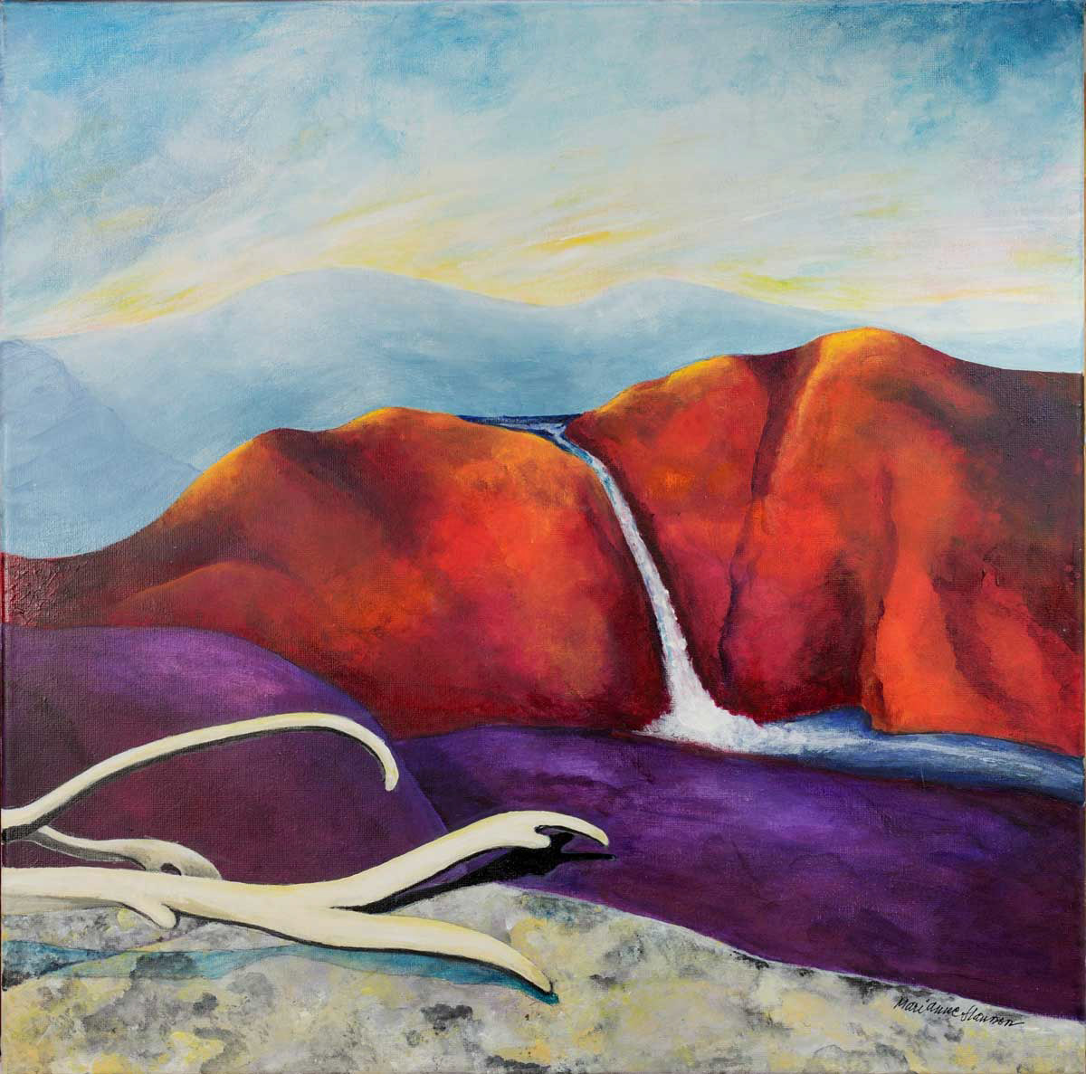 Renhornet akryl 52 x 52 cm