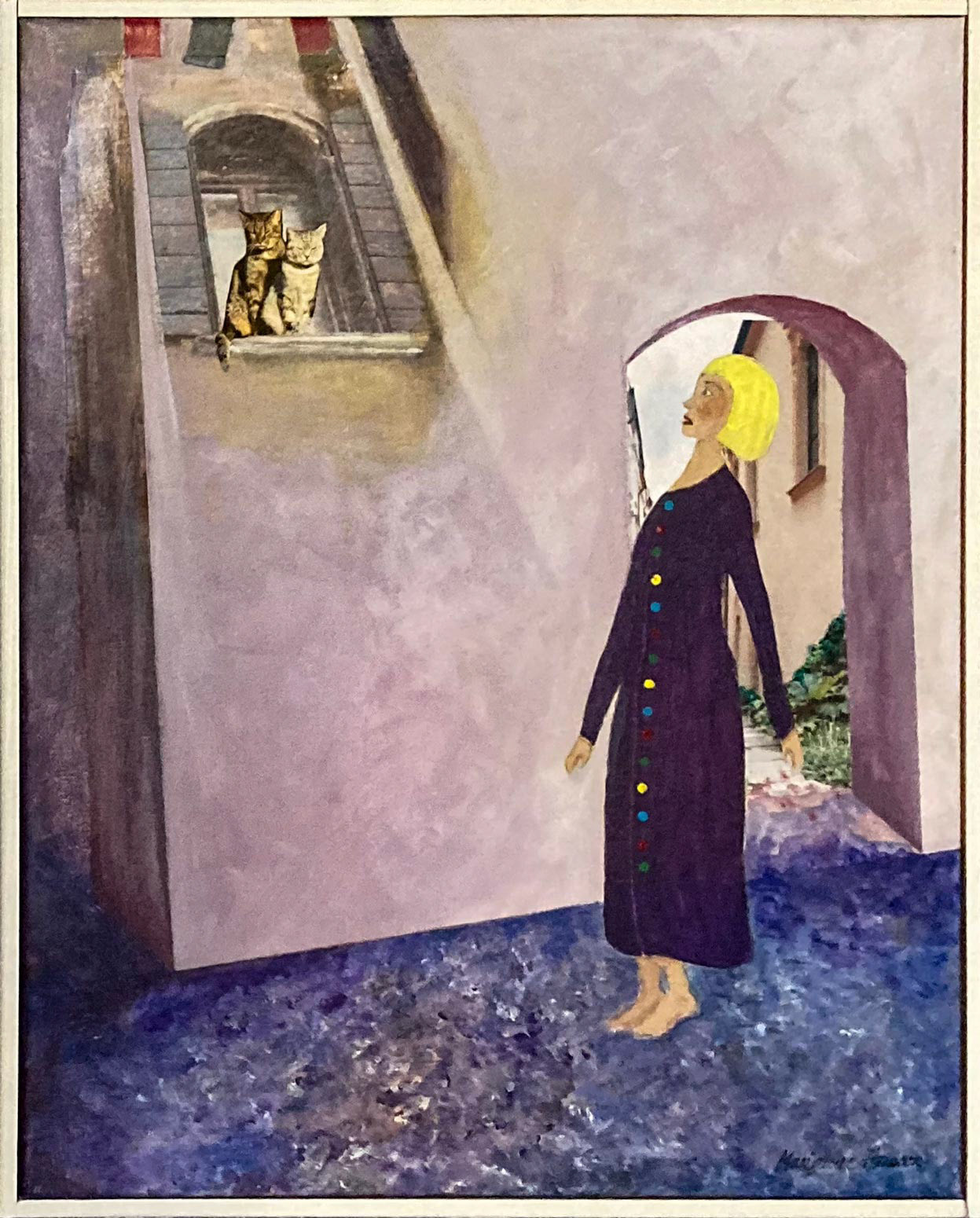 Blickfång akryl/collage 40 x 50 cm