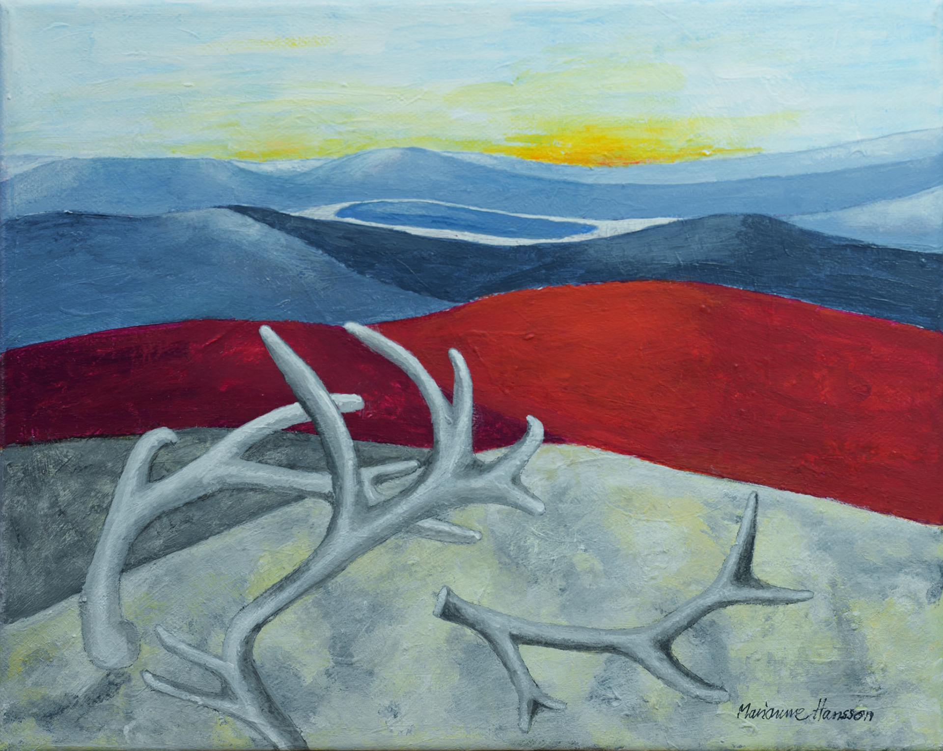Fjällsikten akryl 30 x 25 cm