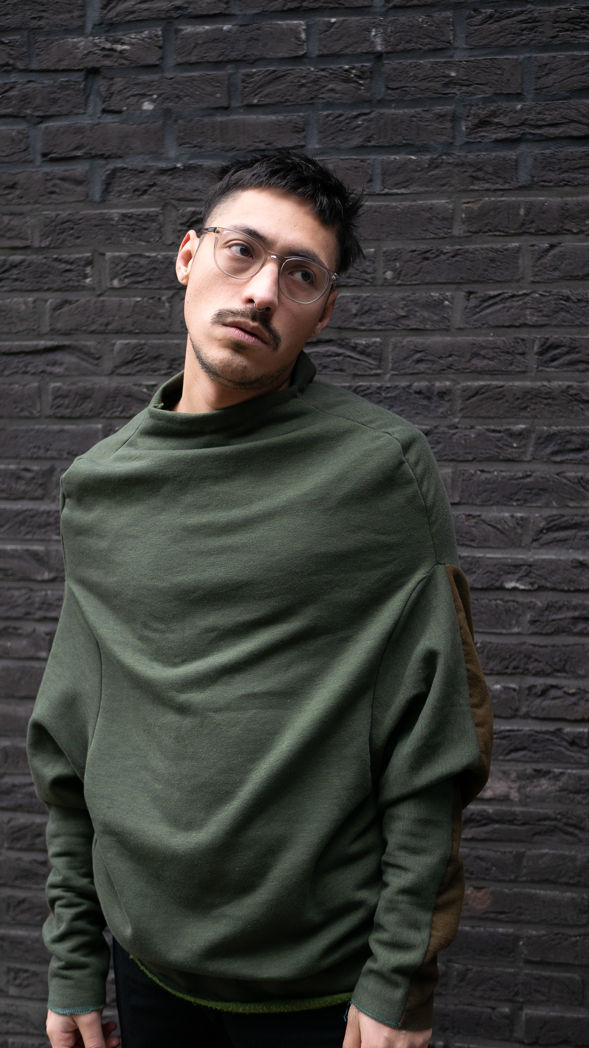 Barrel patched sweater