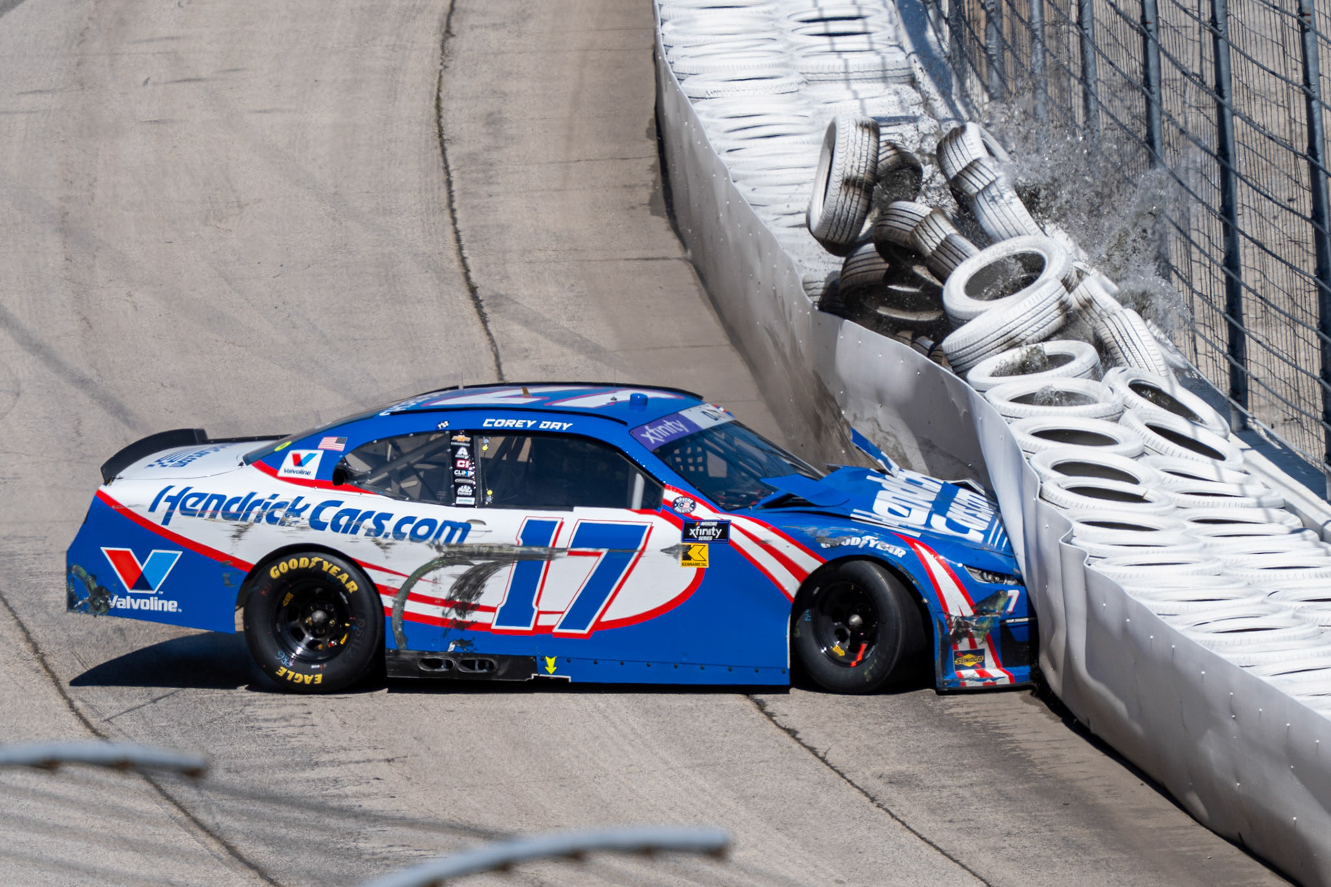 Corey Day 2025 Andy's Frozen Custard 300 Crash