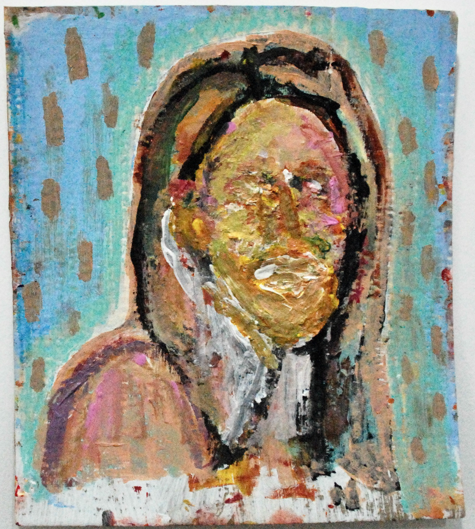 Disappearance, acrylic on cardboard, 23 x 26 cm, 2022