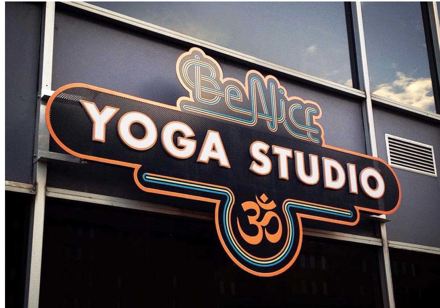 Be Nice Yoga Studio Signage