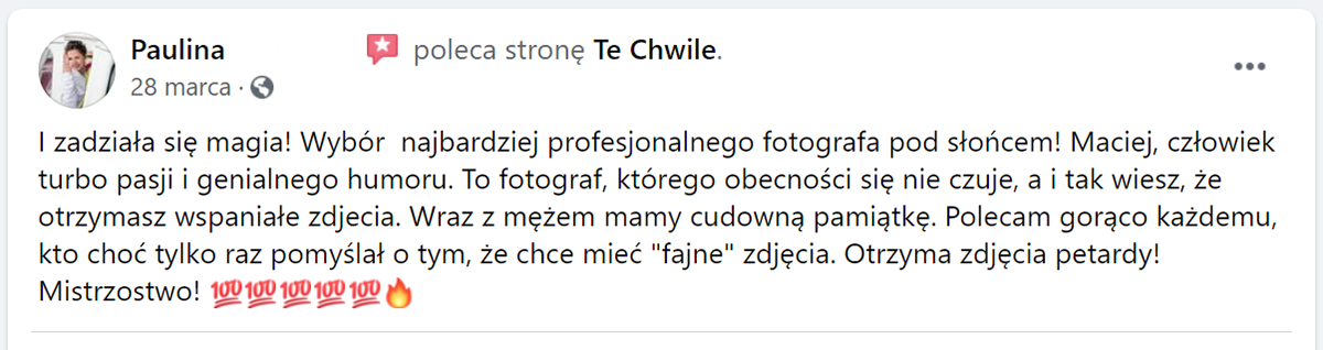 fotograf na ślub opinie