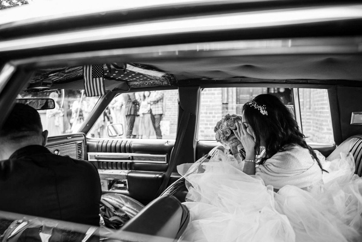 czarno biały reportaż ślubny