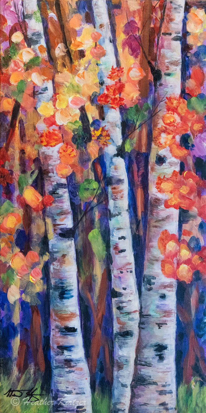 Autumn Harmony - 12" x 24" Acrylic on Gallery Canvas - $350