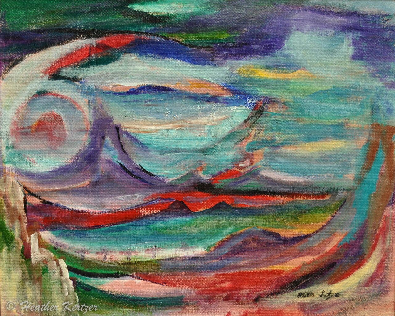 Painted Earth - 30"x24" Acrylic - Sold