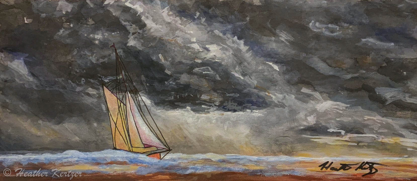 Sudden Storm - Mixed Media - Sold