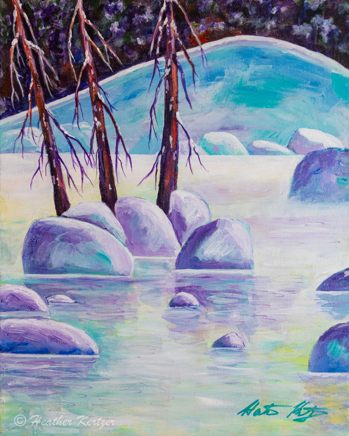 Winter is in the Air - 16"x20" Acrylic on Gallery Canvas - $495