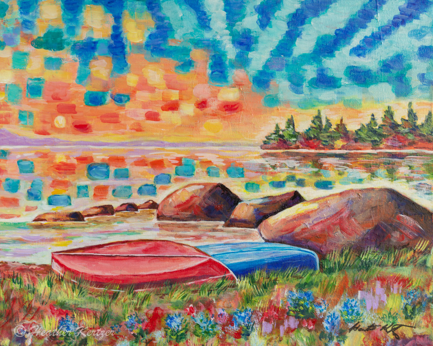 Forget Me Not - 16" x 20" Acrylic on Gallery Canvas - $495