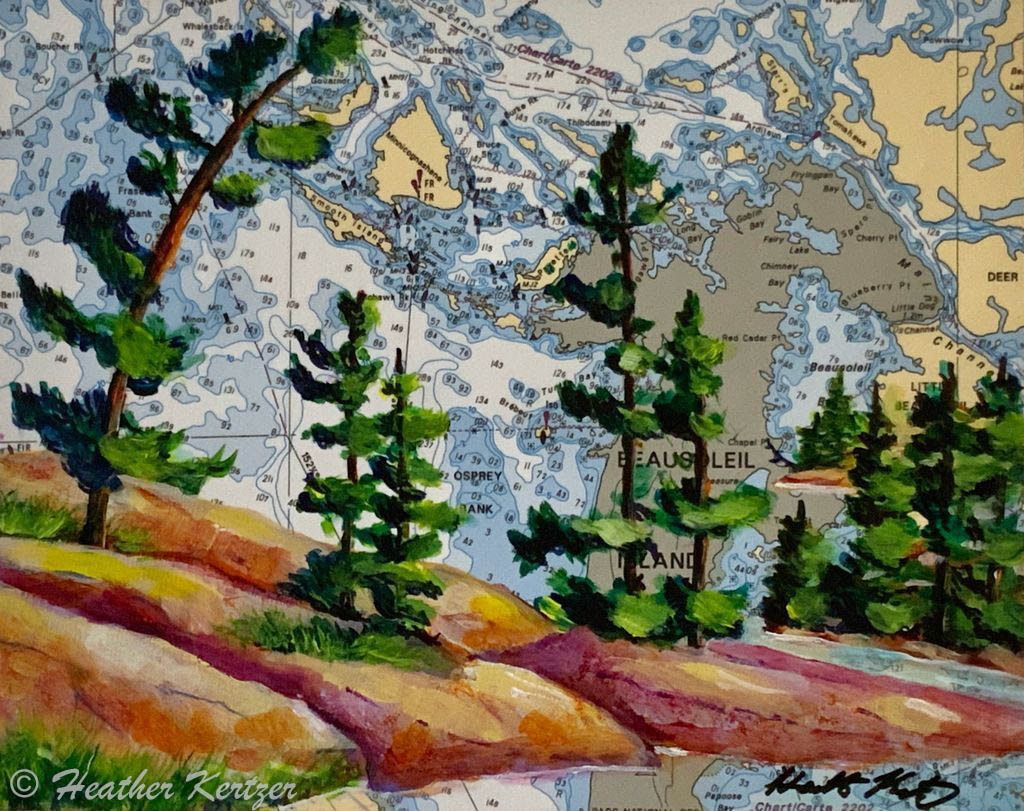 Georgian Rocks - Acrylic on Board - Sold