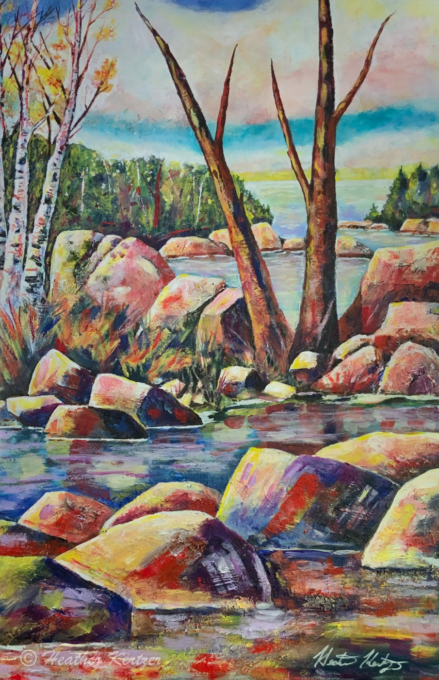 Peaceful Stream - 24" x 36" Acrylic on Gallery Canvas - $900