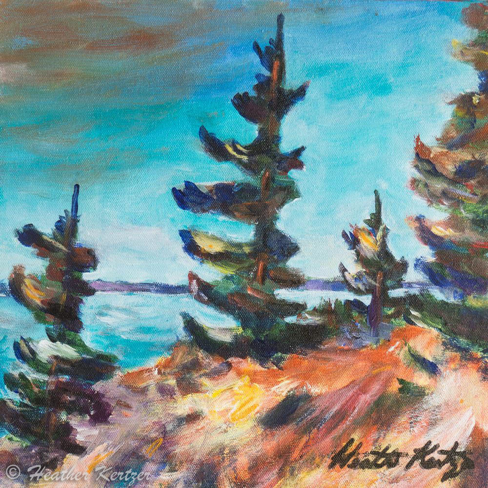 Windy Day - 12"x12" Acrylic on Gallery Canvas - $175