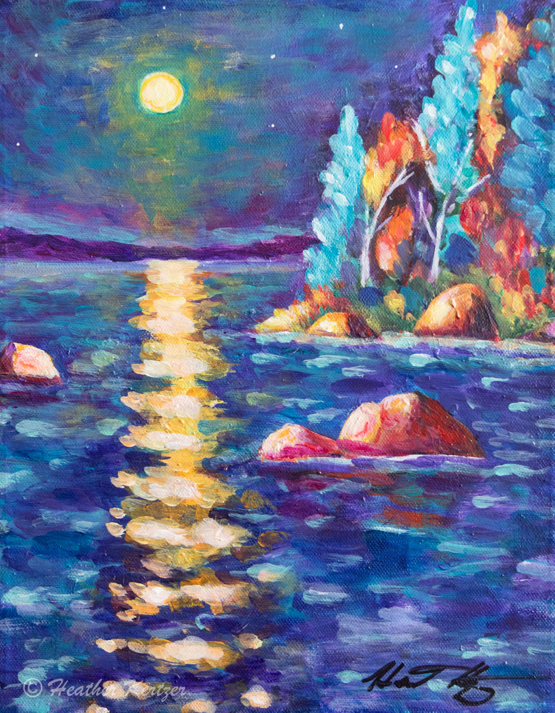 Enchanted Evening - Acrylic on Gallery Canvas - $180