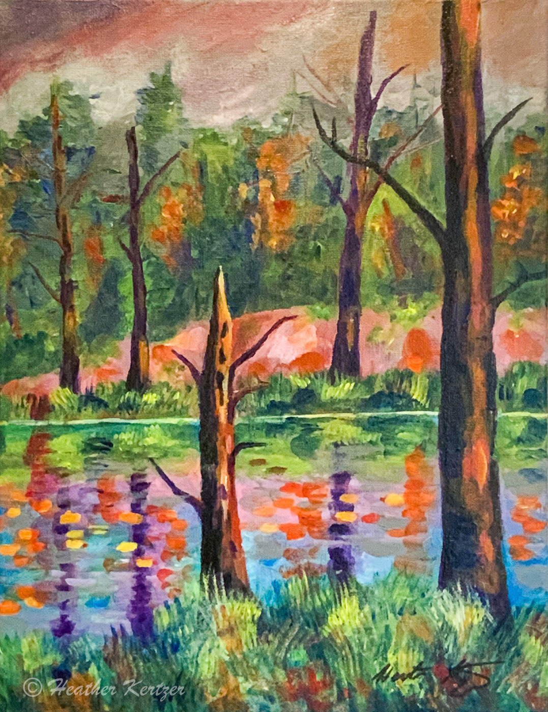 Reflections - 11" x 14" Acrylic on Canvas - $190