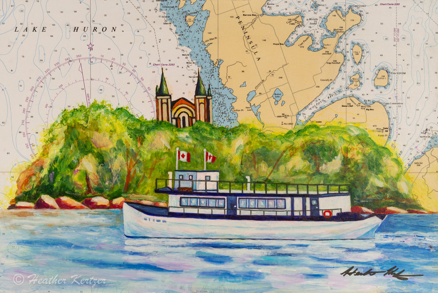 Legend - 12" x 18" Acrylic on Board, Resin Surface - $300