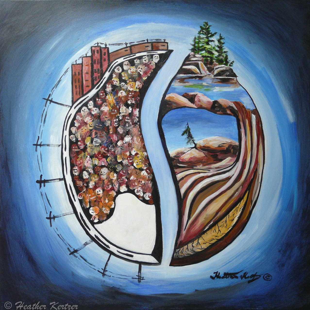 Dichotomy - 30"x30" Acrylic on Gallery Canvas - $950