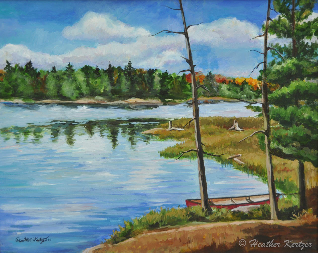 Rest Stop - 37" x 23" Framed Acrylic on Canvas - $950