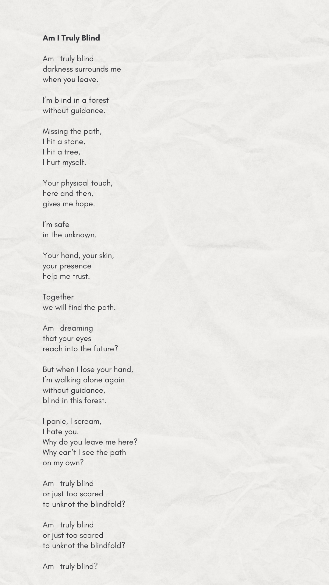 Am I Truly Blind