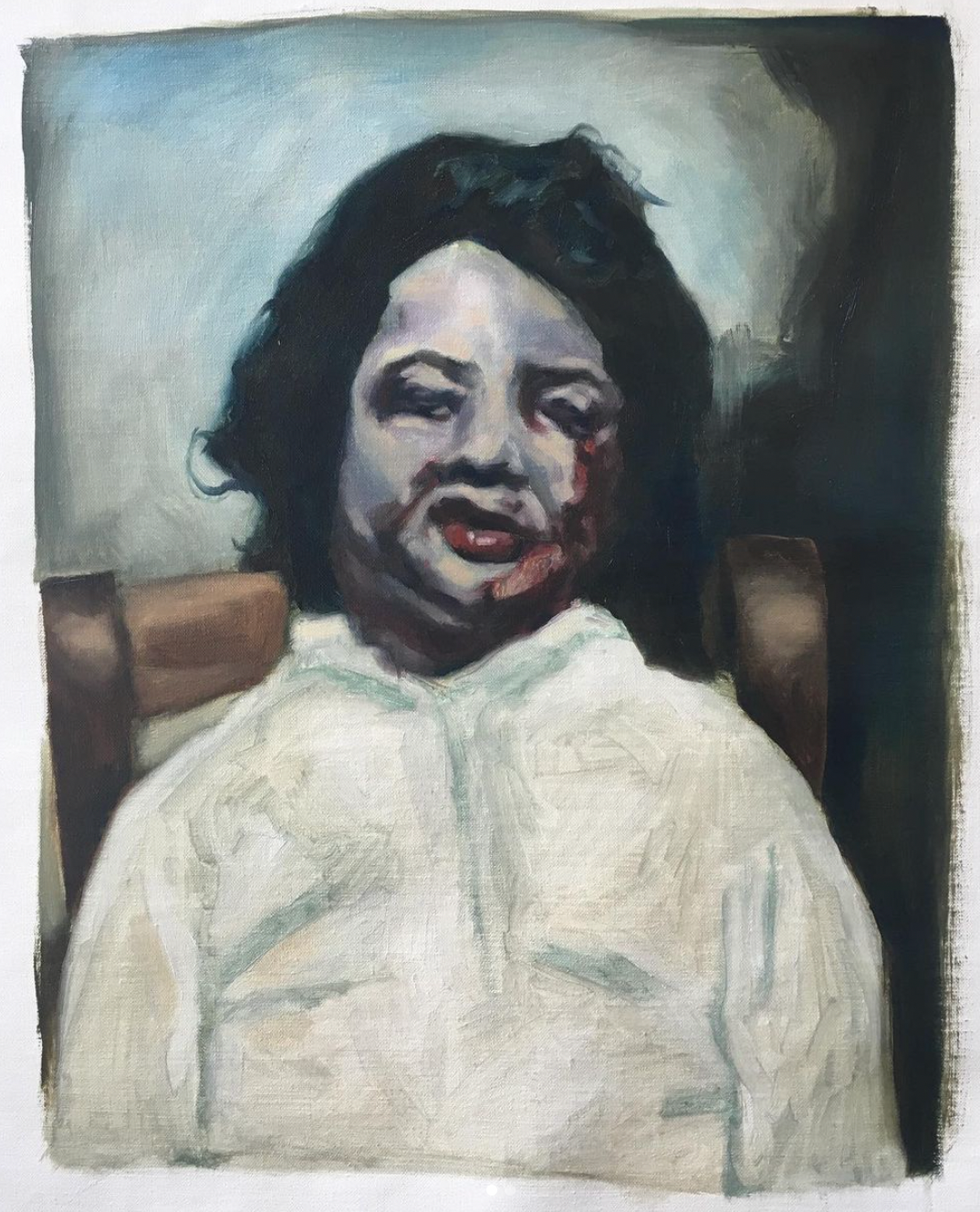 'Chorada pelo Pai', oil on canvas, 37 x 46 cm