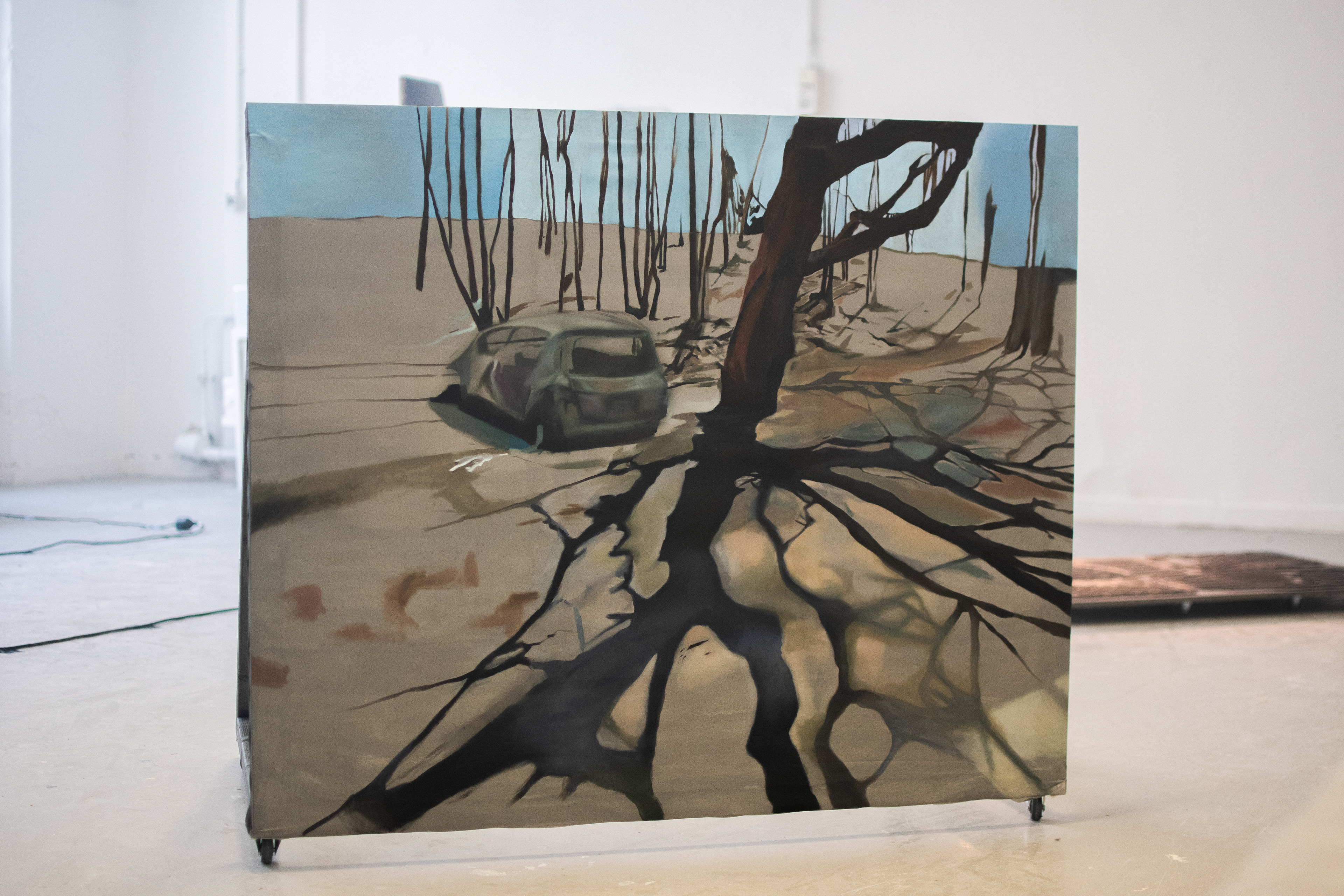 'Wax promise', oil on canvas, 130 x 75 cm