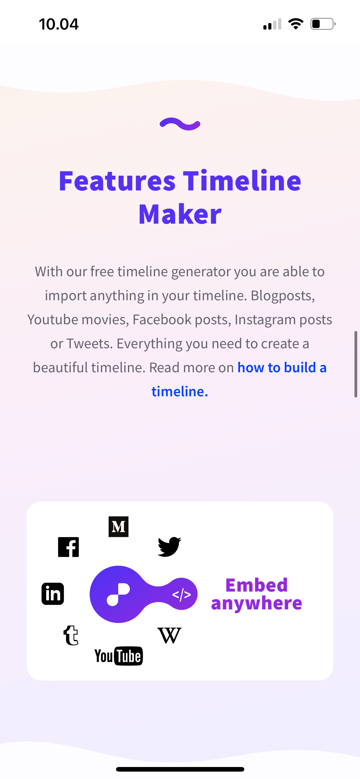 Showing "embeding" features 