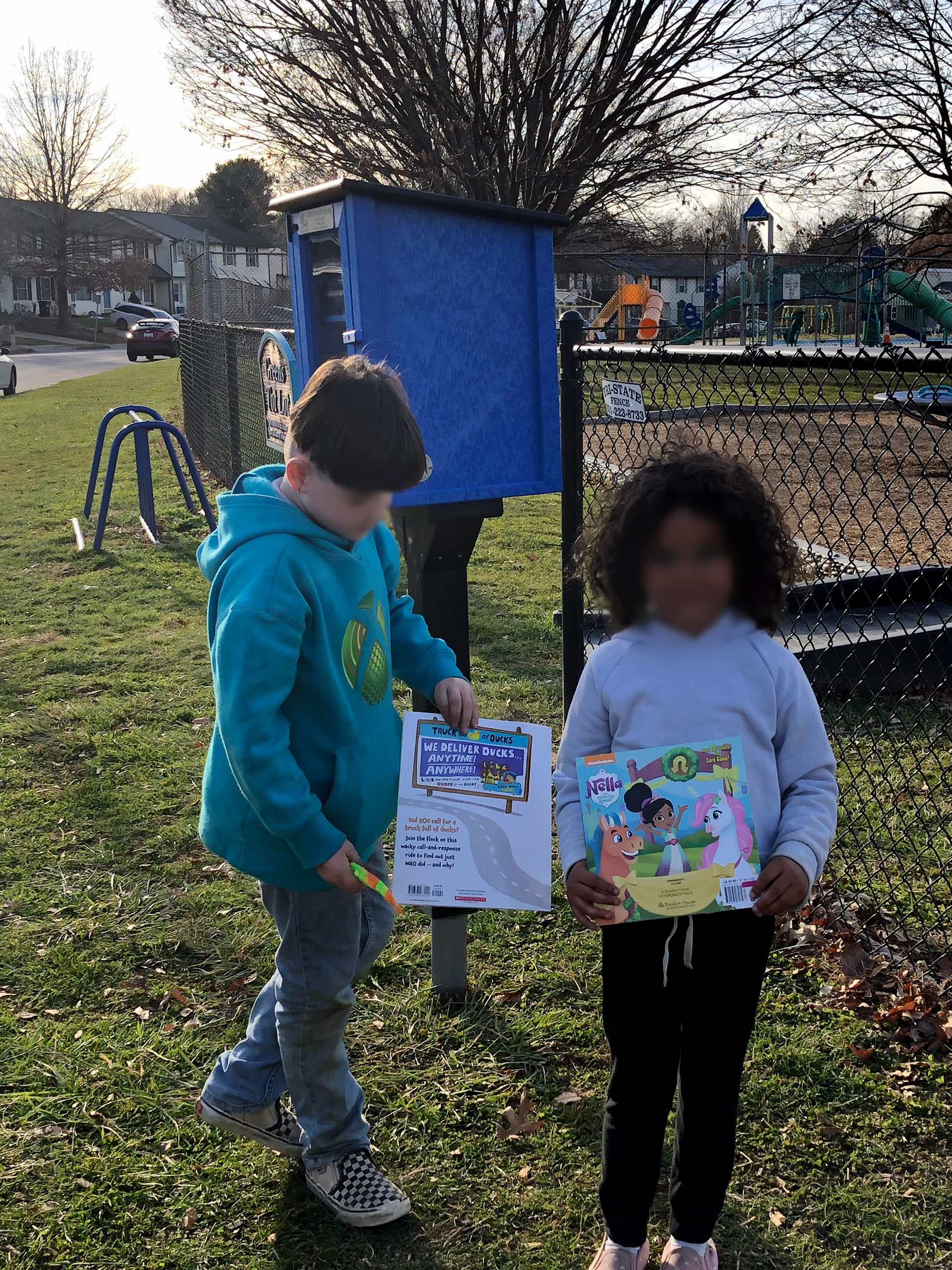 Our first book borrowers!