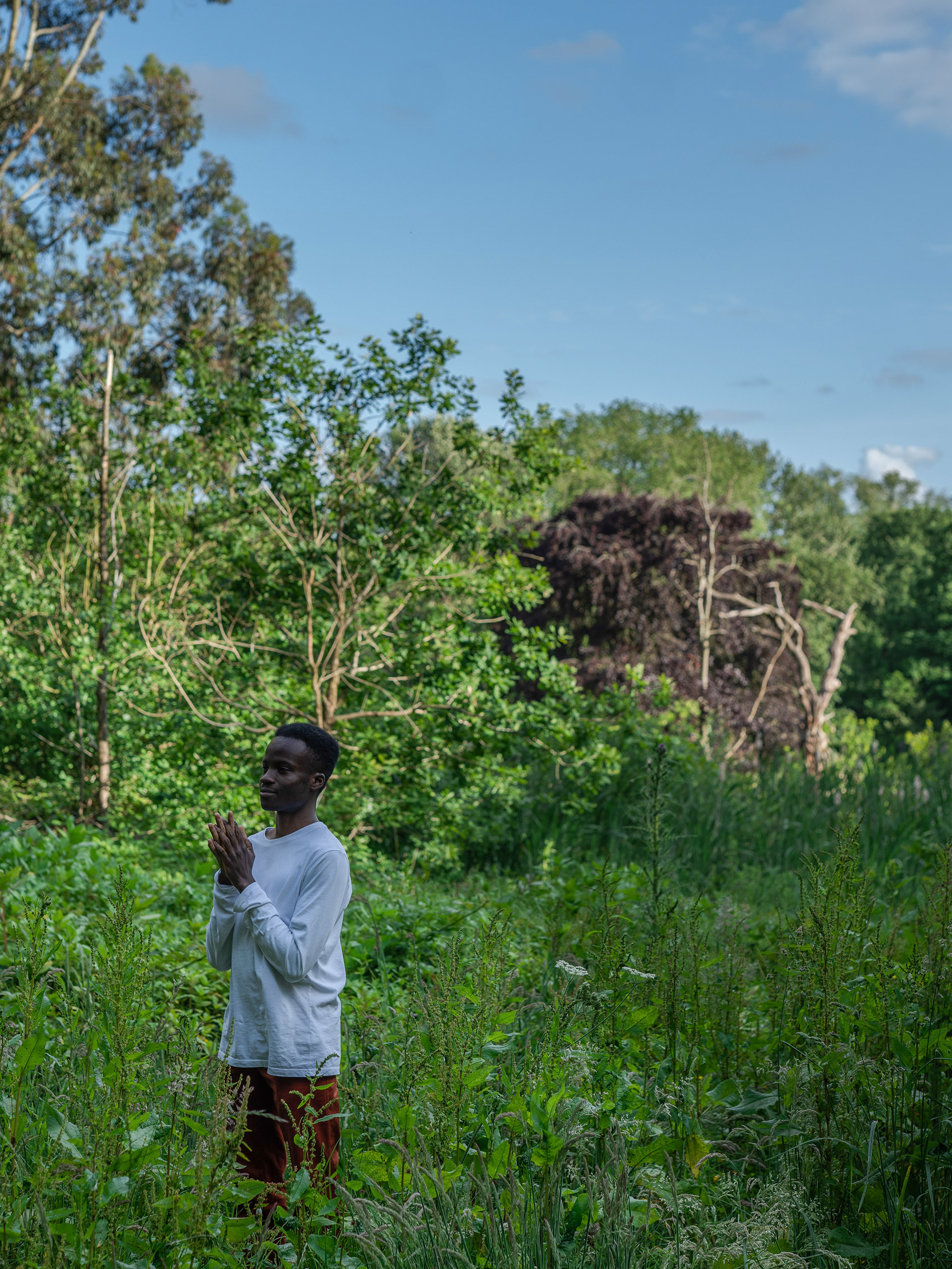 Adjei Sun: Photographed in Highbury Park as part of my REWORLDING Exhibition in August 2022
