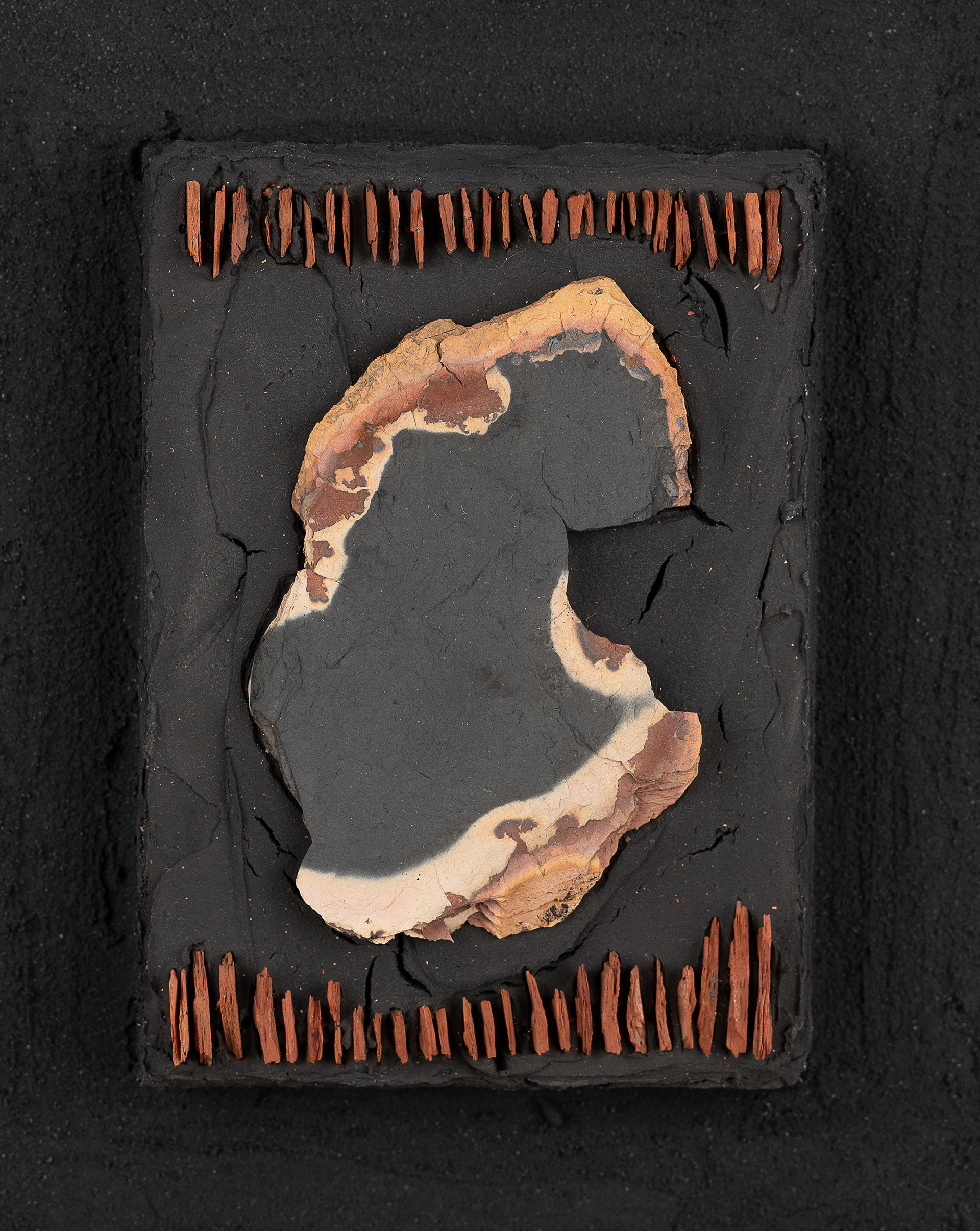 2022.Slate Class, #6 6 ½” x 5 ¼” mounted $100