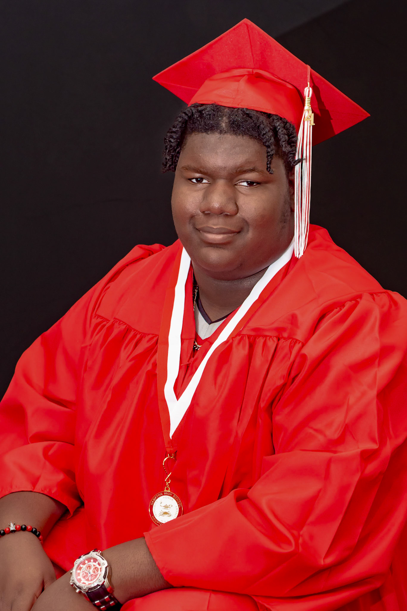 Jay Cap and Gown at Home