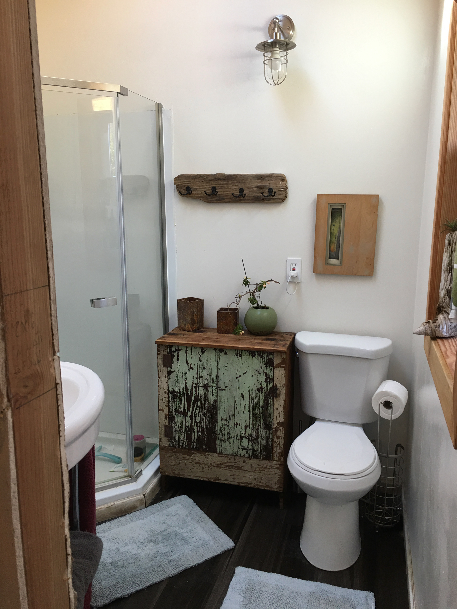 Private Bath with Shower in Living Space