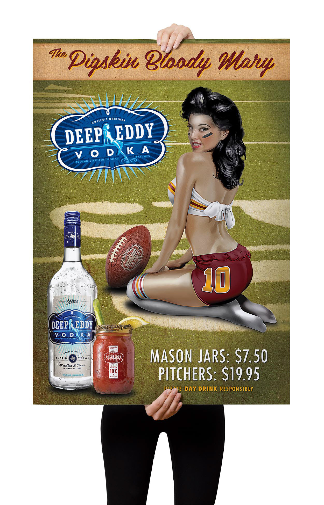 Deep Eddy Vodka football season promotional poster design