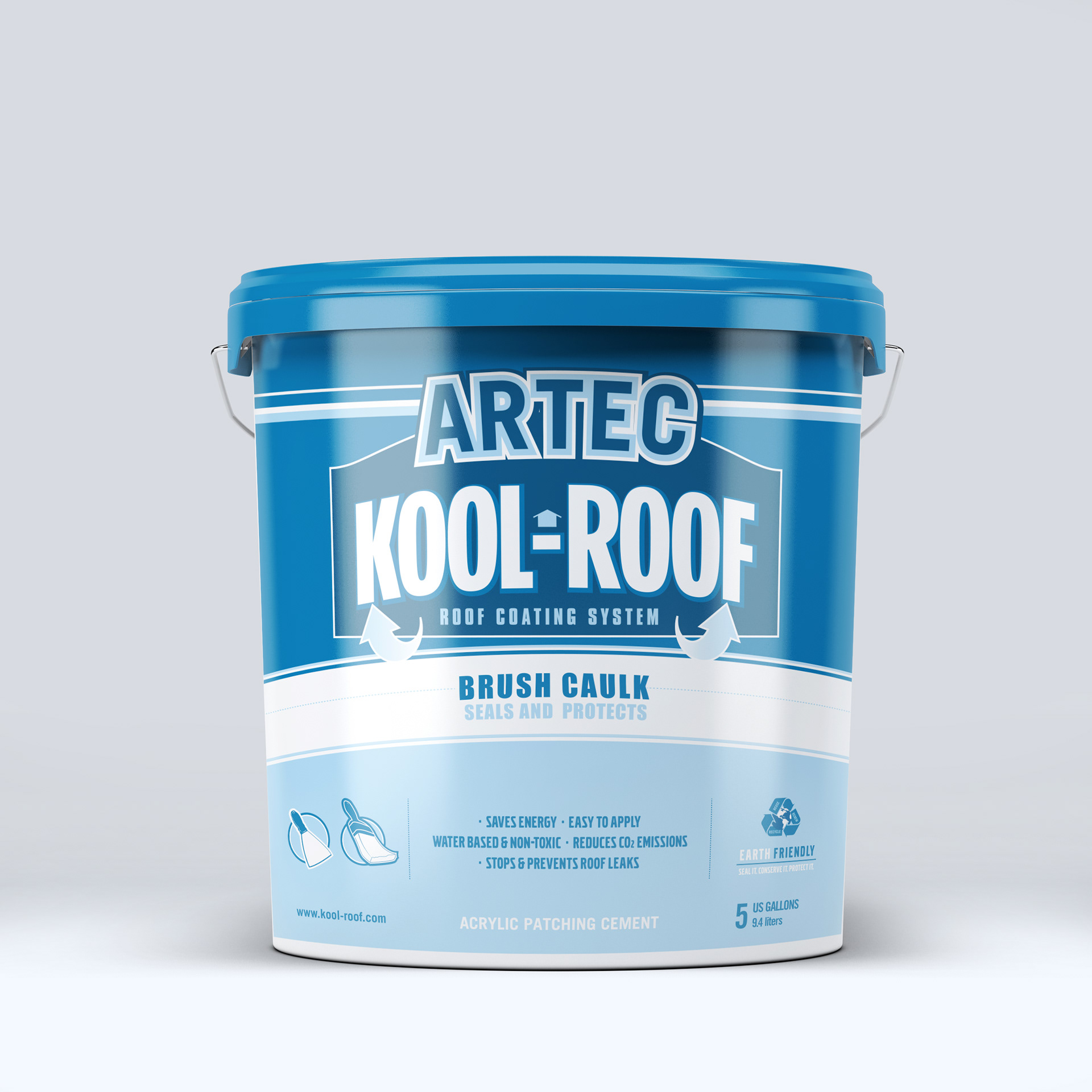 ARTEC KOOL ROOF - Brush Caulk bucket design