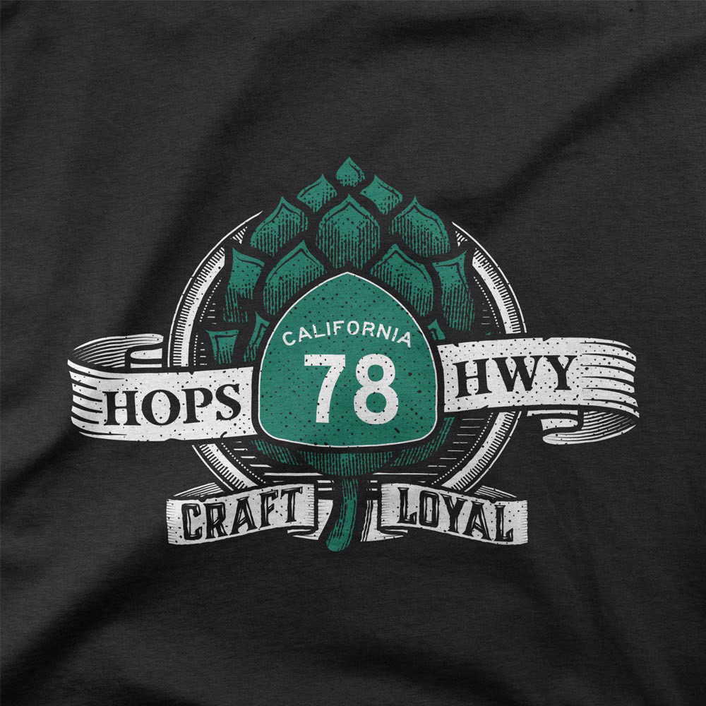 "HOPS HIGHWAY" t-shirt design