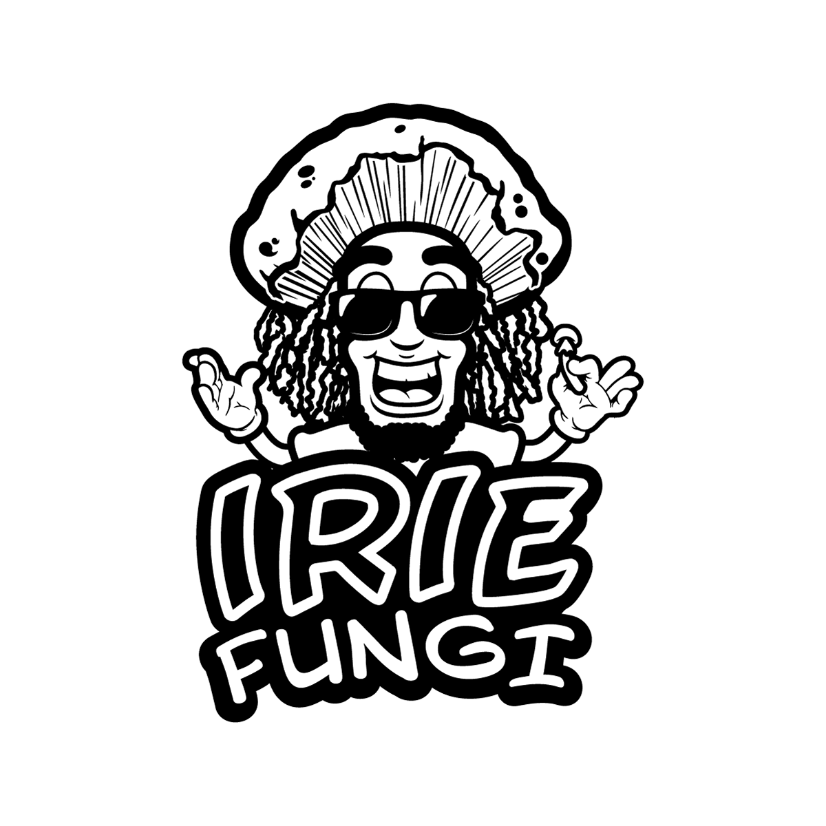 Mushroom farmer mascot logo design