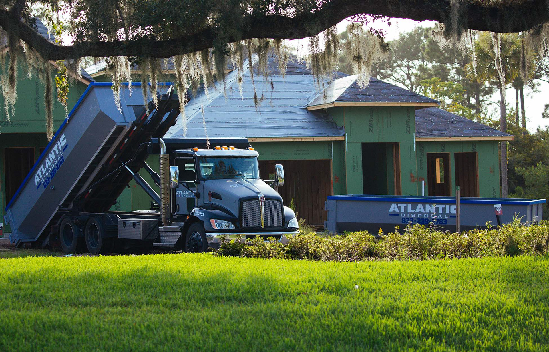 Lifestyle images of dumpster removal