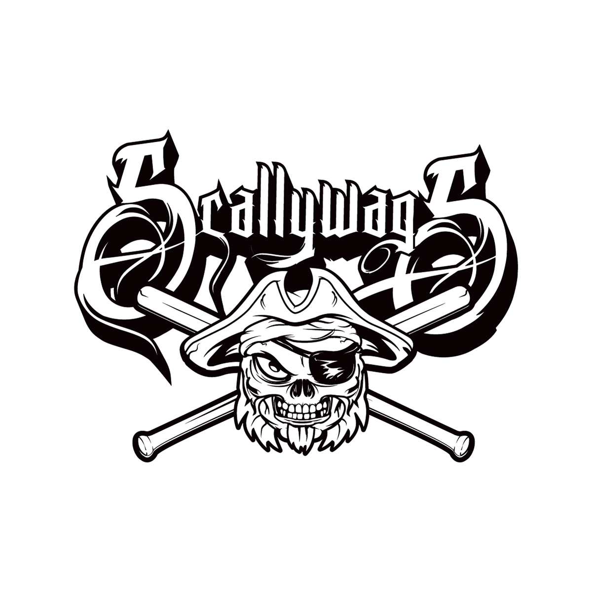 Baseball team mascot logo design