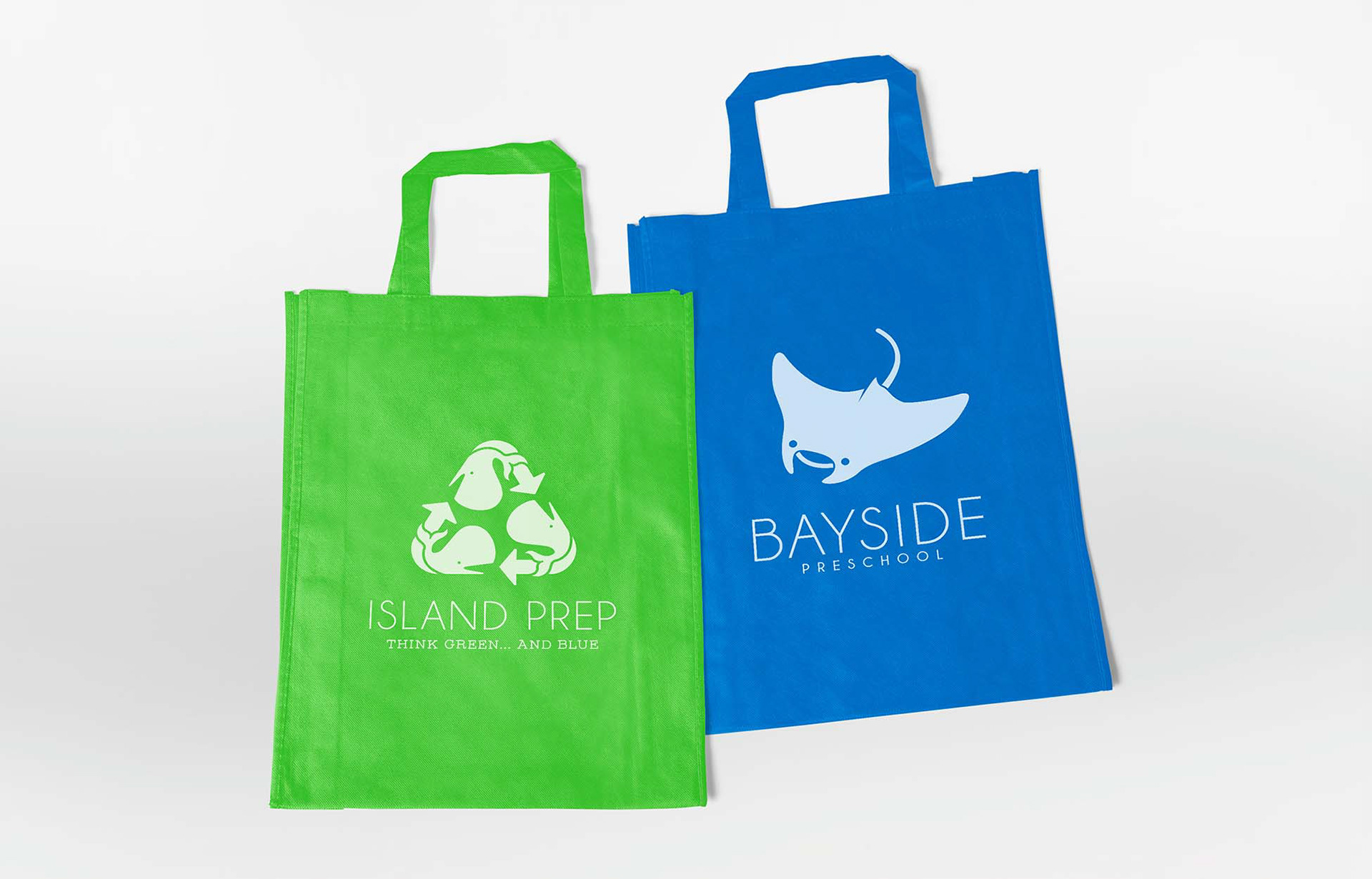 school merch - bags made from recycled material