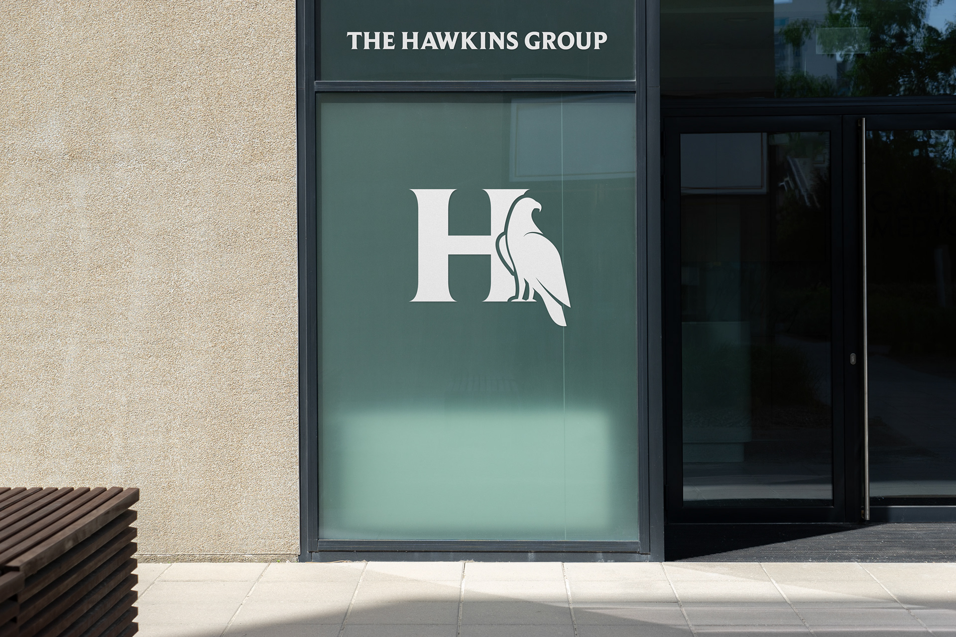 Environmental graphics, window treatment, icon prominent display