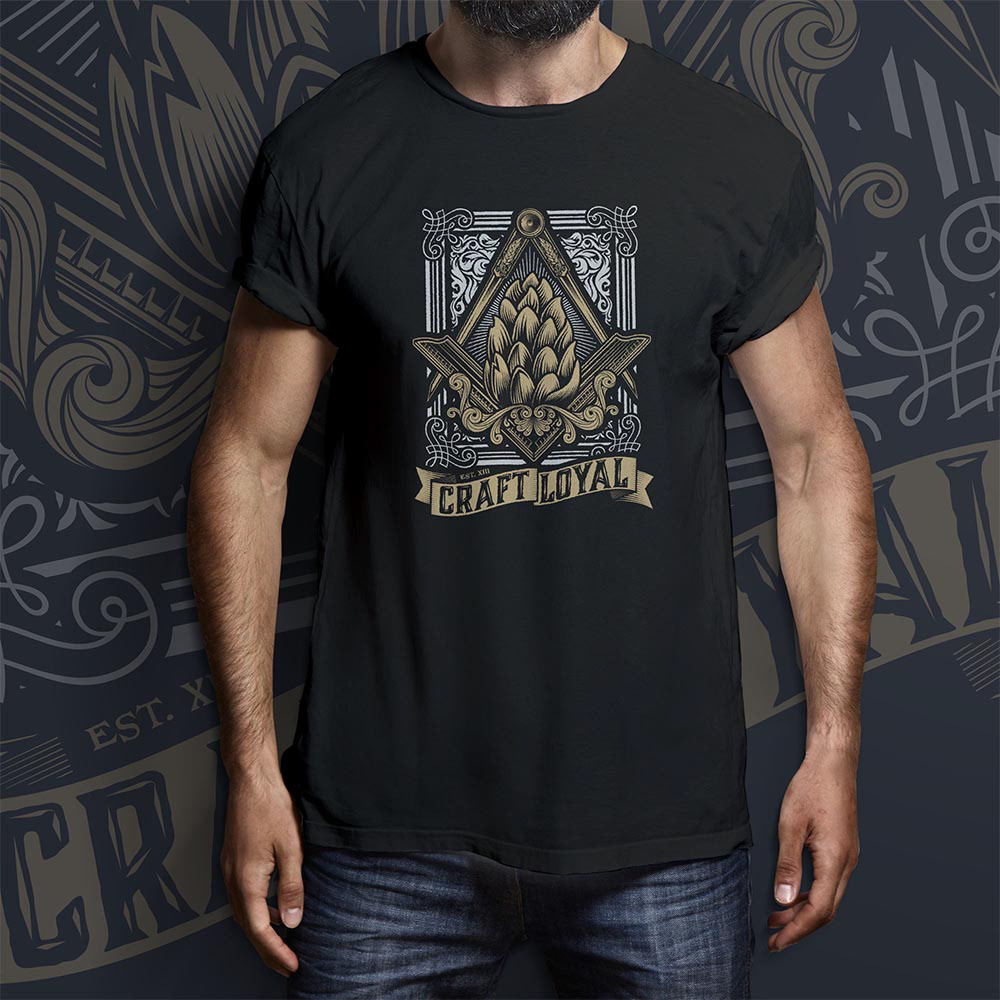 T-shirt graphic presentation showing detail