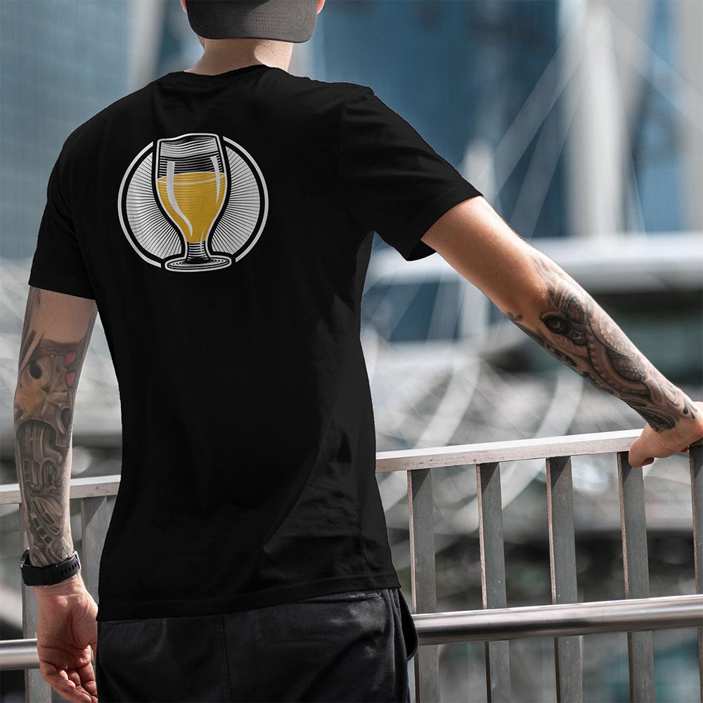 T-shirt design displayed in lifestyle photo
