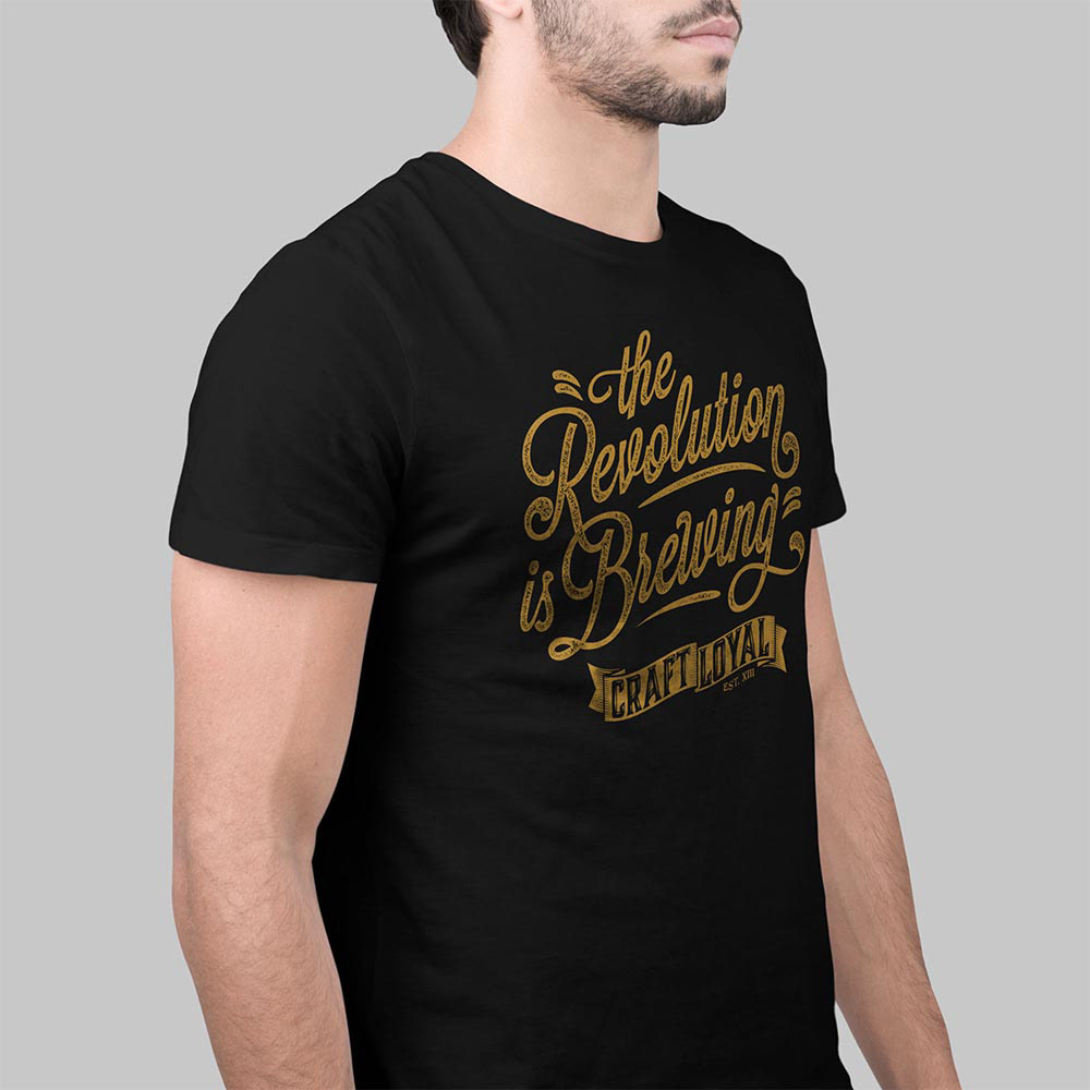 T-shirt graphic design featuring custom typography