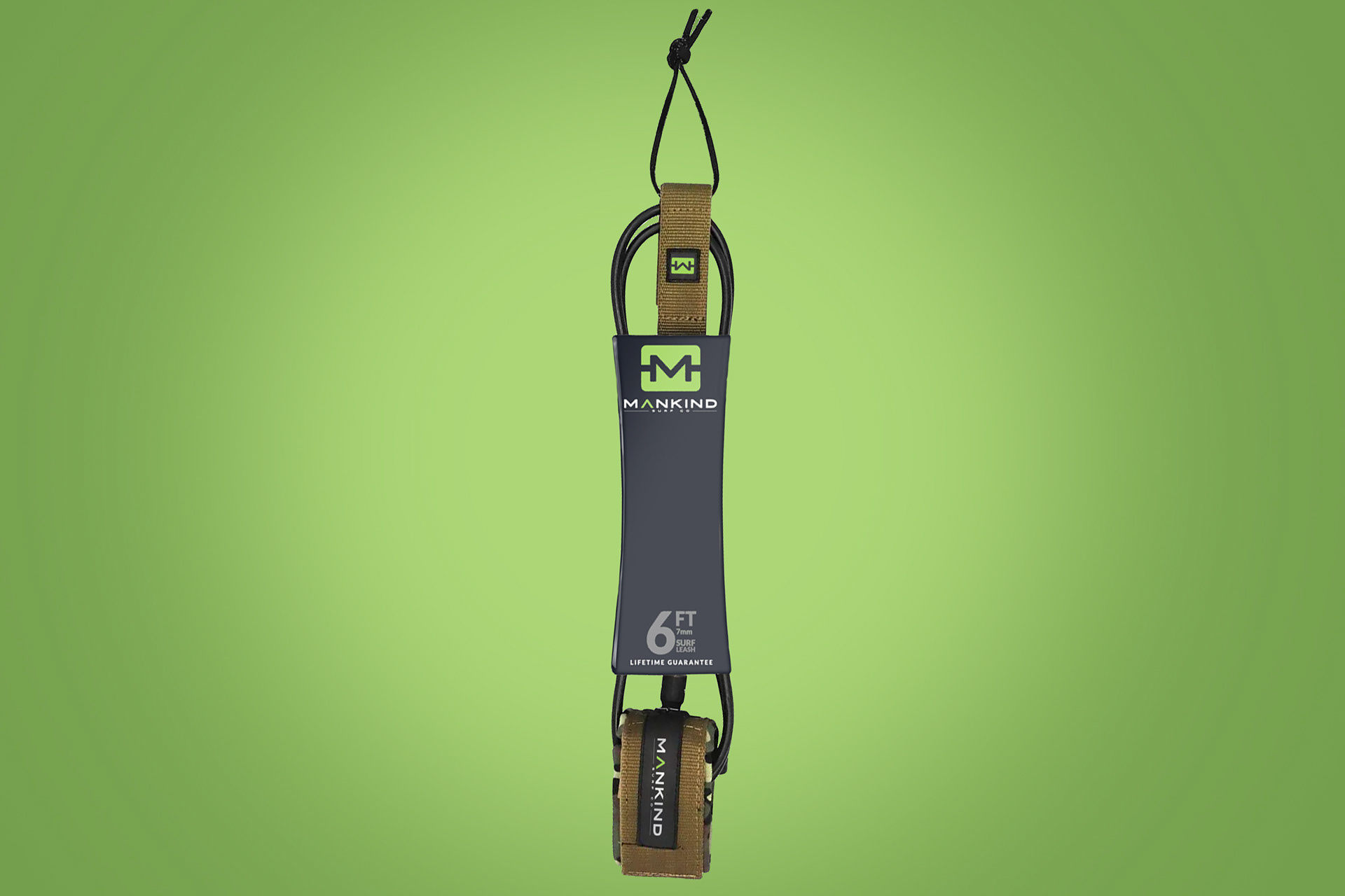 Mankind Surf Co leash as it hangs
