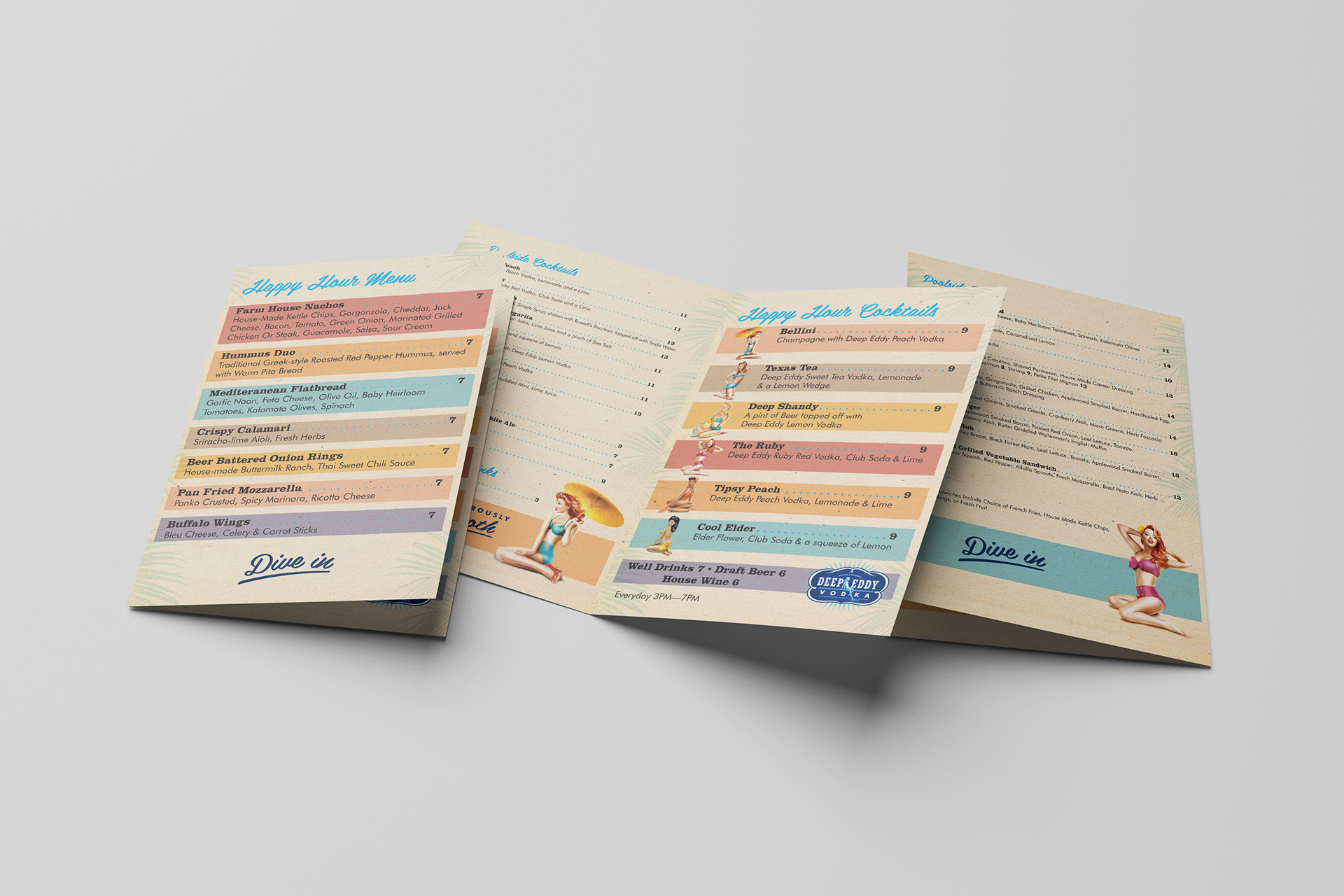 Deep Eddy Vodka + DoubleTree Hotels collaborative poolside menu design