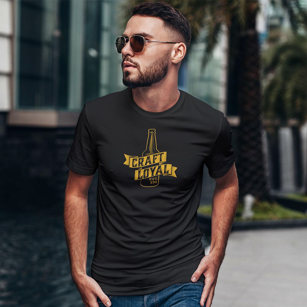 T-shirt design displayed in lifestyle photo