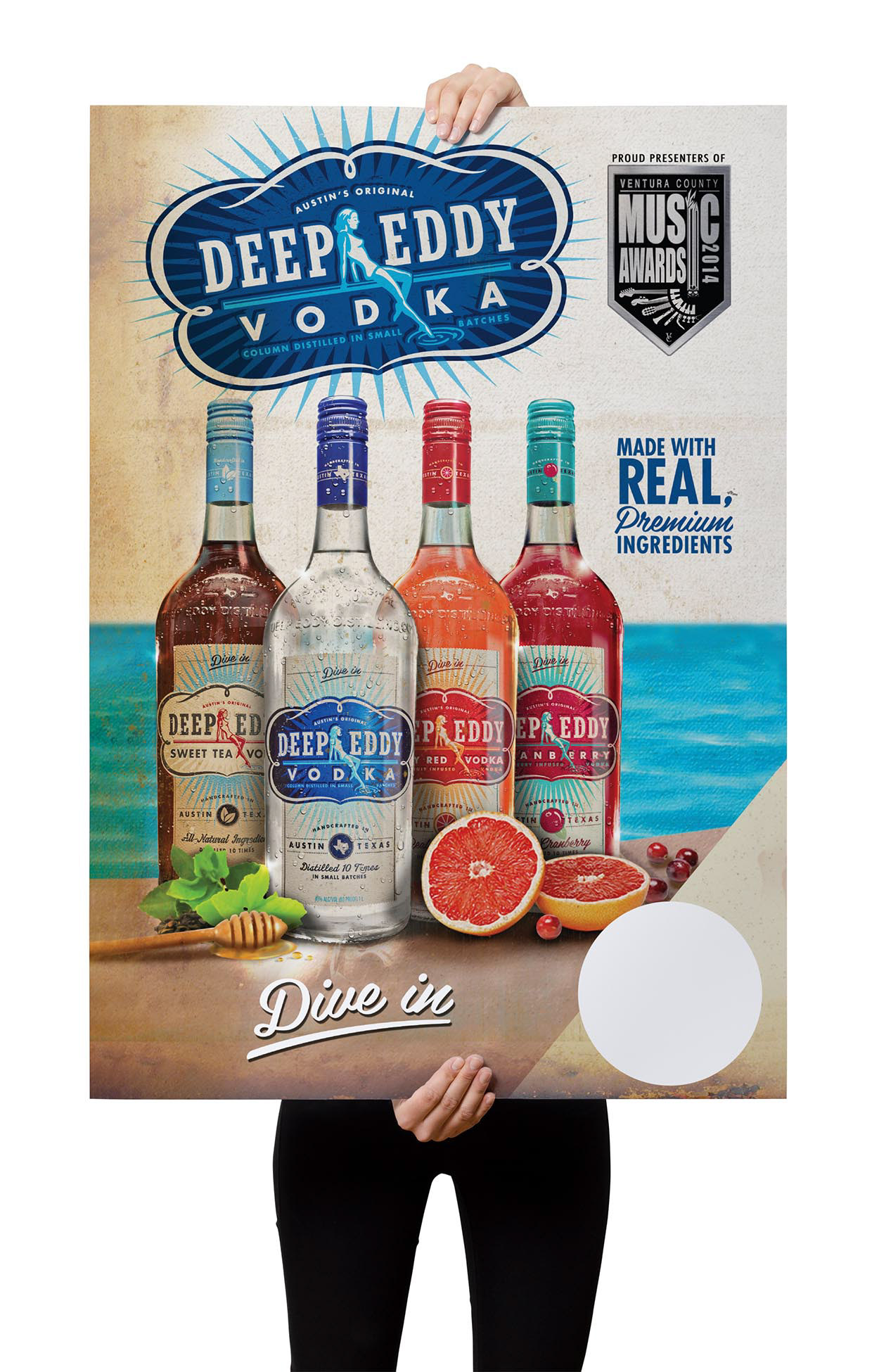 Deep Eddy Vodka + VC Music Awards collaboration promotional poster design