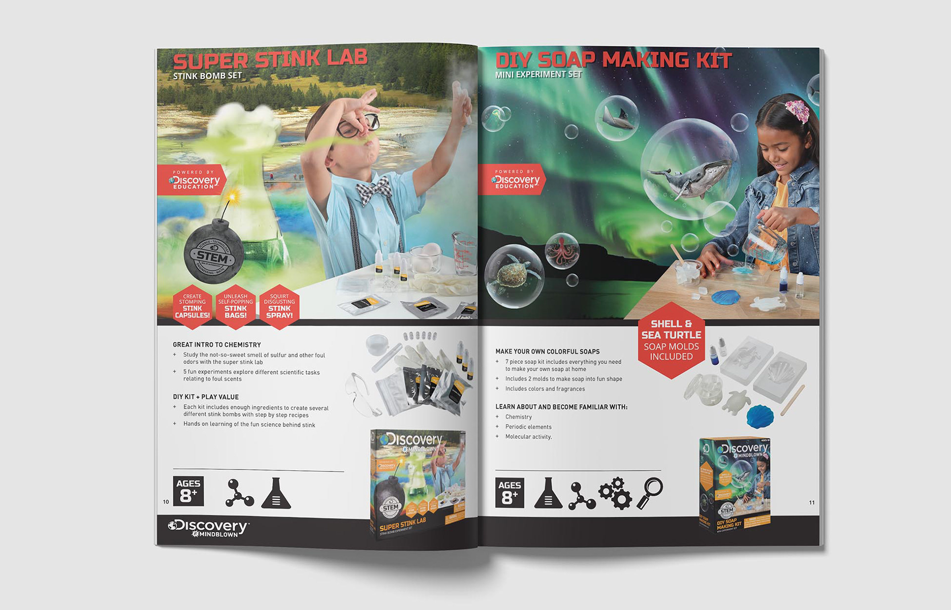 Product name, hero image, packaging and actual product always shown